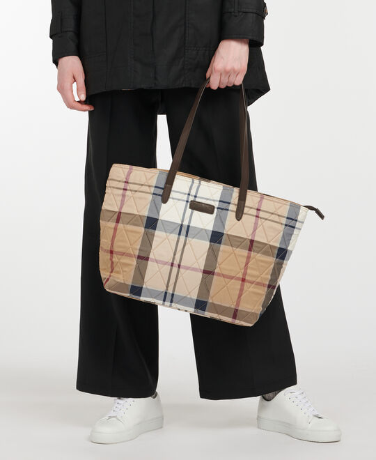 Barbour Wetherham Quilted Tartan Tote Bag for Her