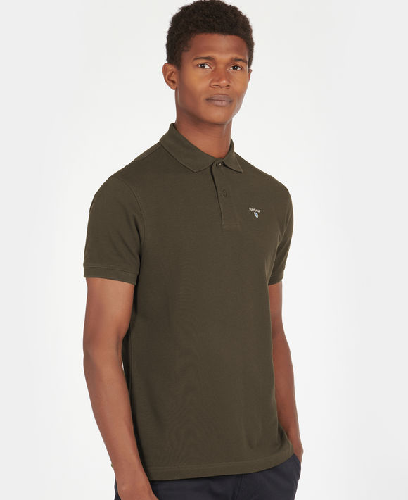 Barbour Sports Polo: Dark Olive
