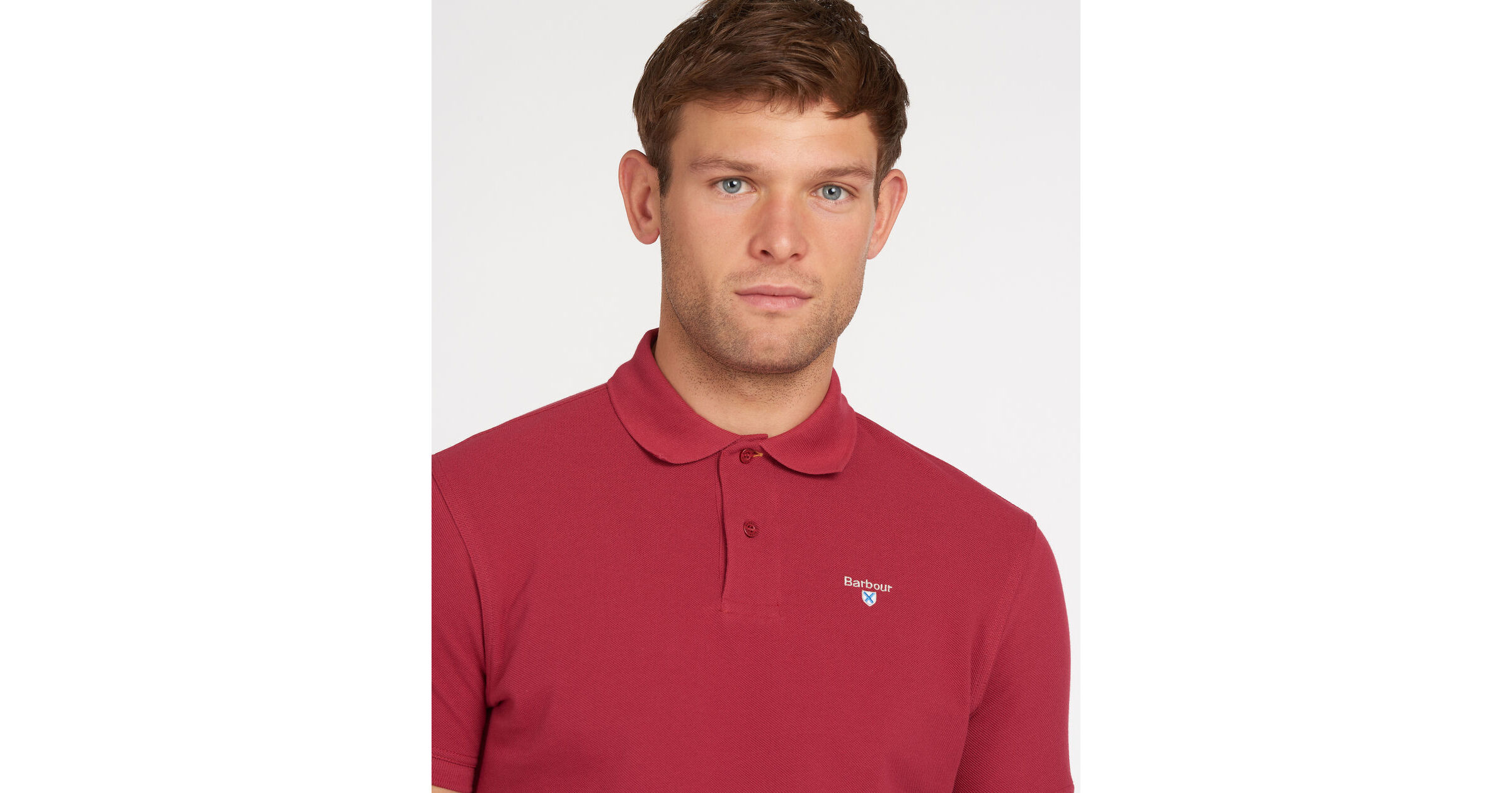 Barbour Sports Polo Shirt: Raspberry