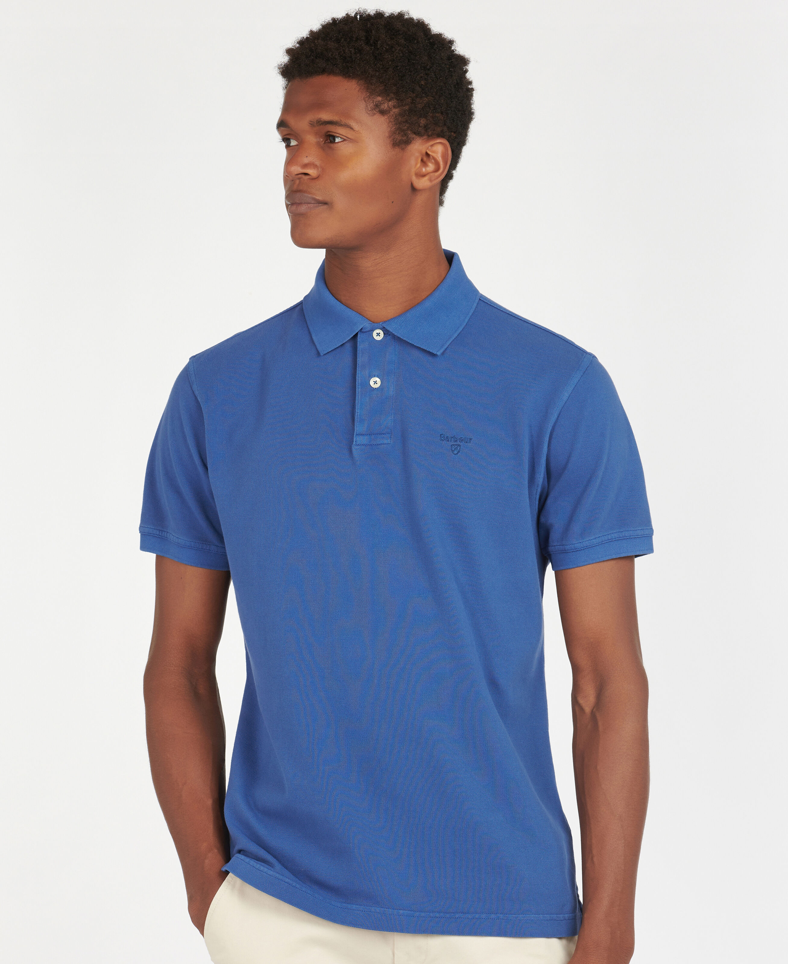 barbour washed sports polo shirt