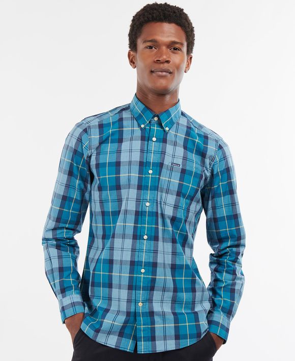Barbour Sandwood Tailored Shirt: Aqua