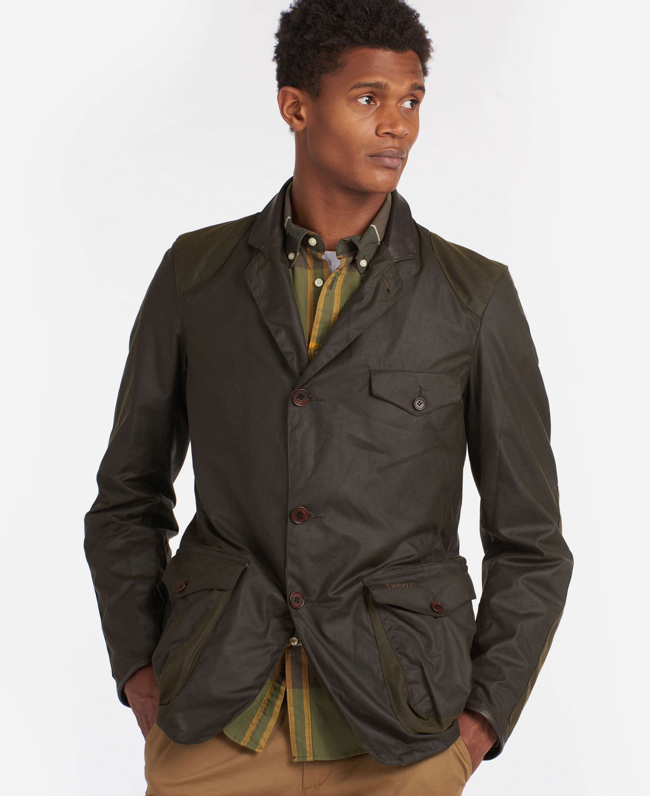 Barbour Beacon Sports Jacket: Olive