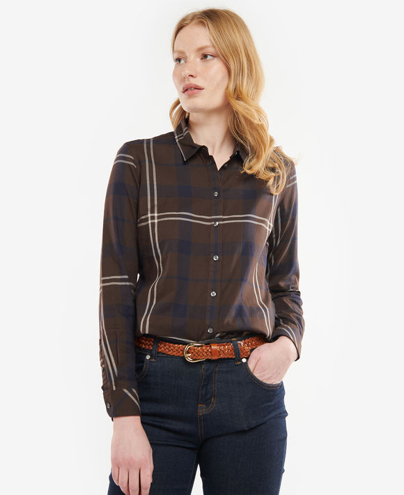 Barbour Brendon Shirt: Praline Tartan