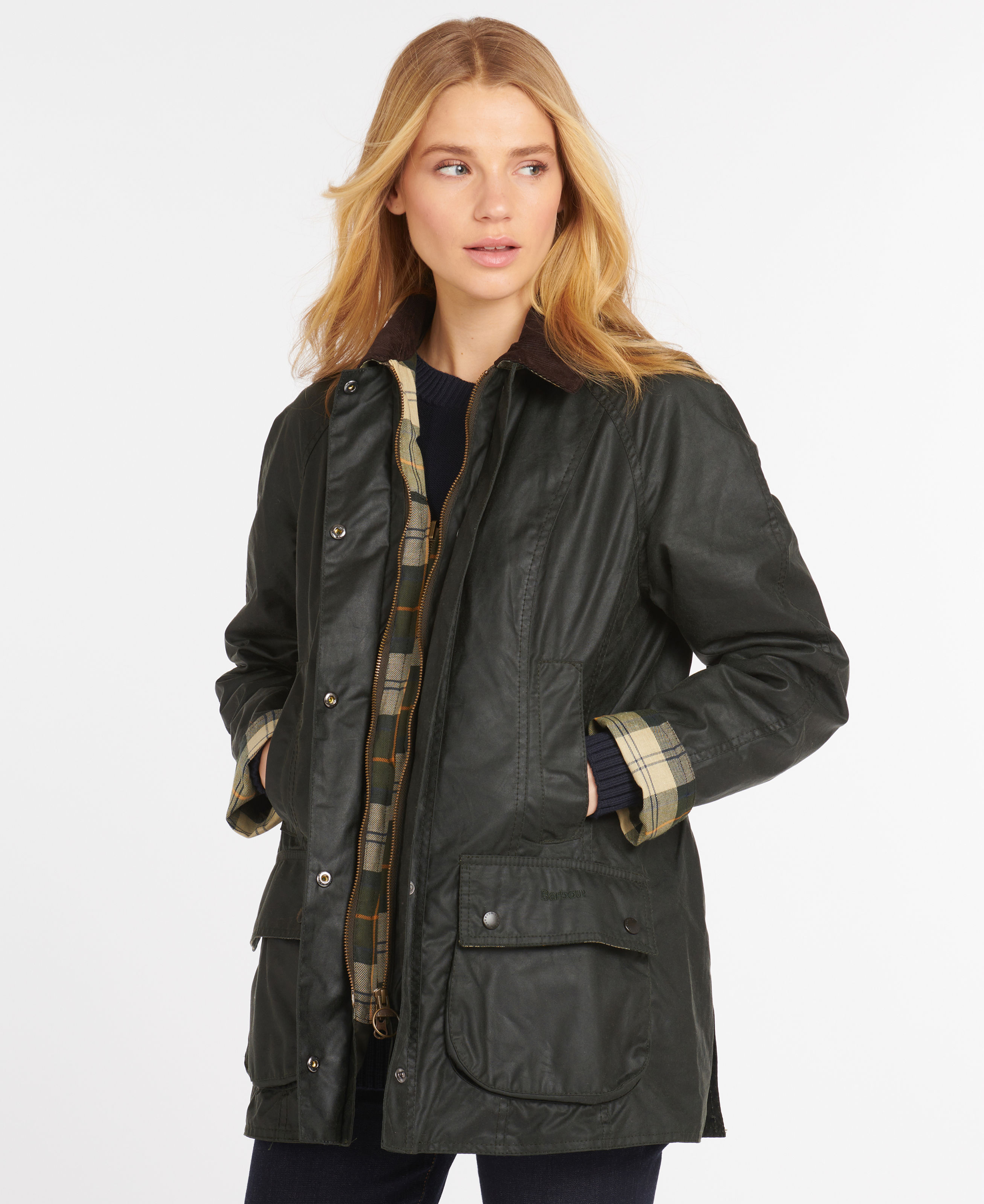 ladies hooded barbour jacket