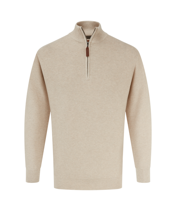 Schoffel Porthleven 1/4 Zip Jumper: Oat