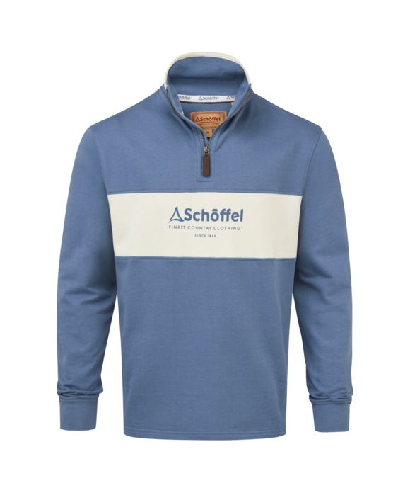 Schoffel Trencrom 1/4 Zip: Vintage Indigo/ Stone
