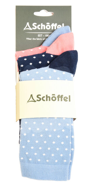 Schoffel Polzeath Socks- White Dot Mix Packaging