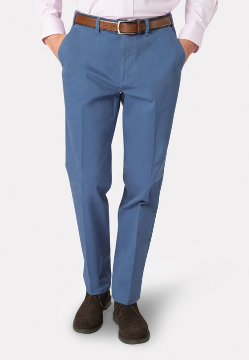 Brook Taverner Ashdown Chinos: Sea Blue