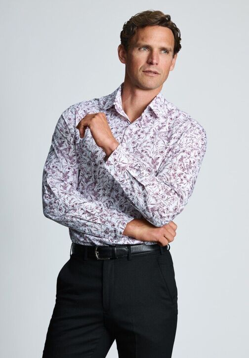 Brook Taverner Hares and Flowers Print: Mulberry