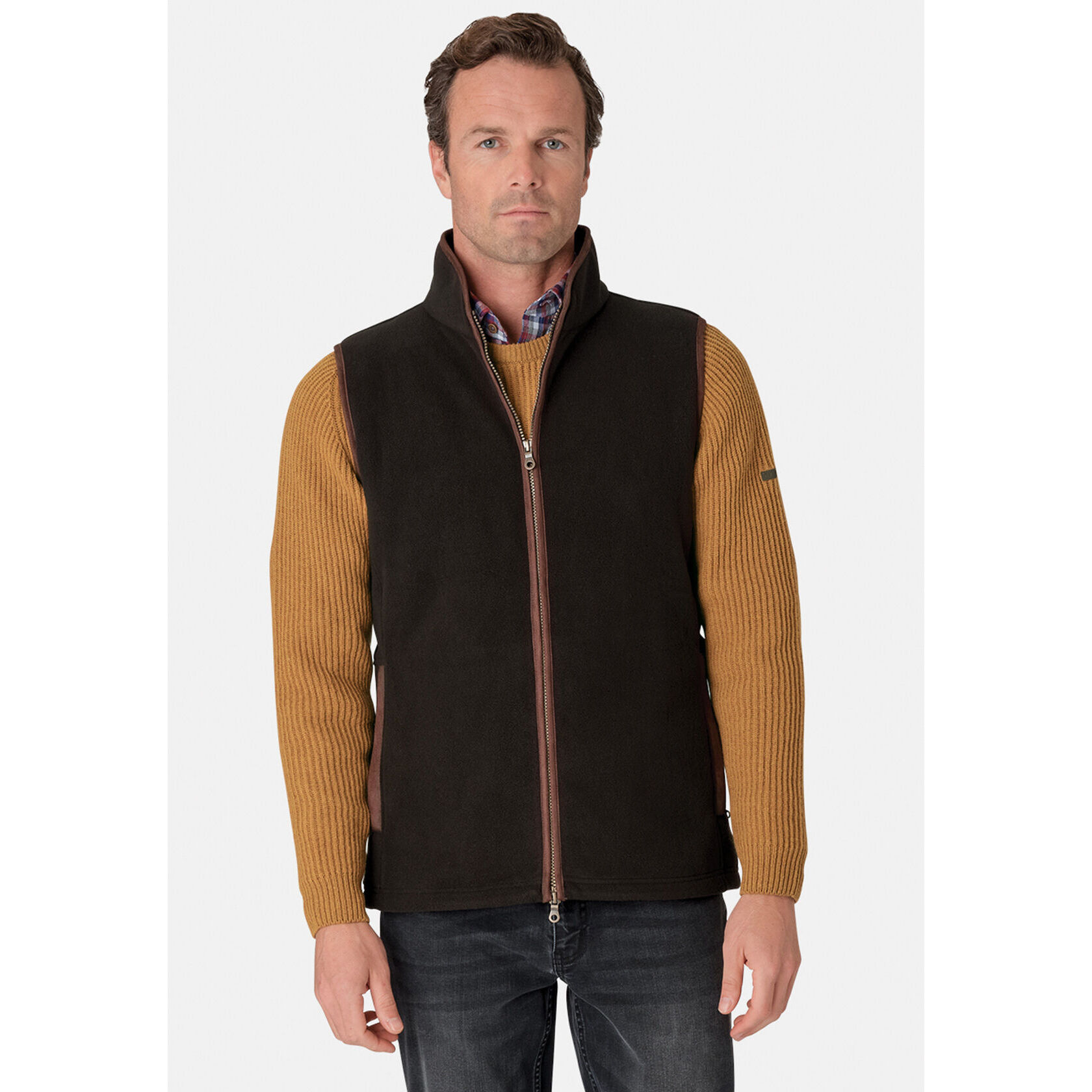 Brook Taverner Cincinnati Unisex Fleece Gilet Graphite