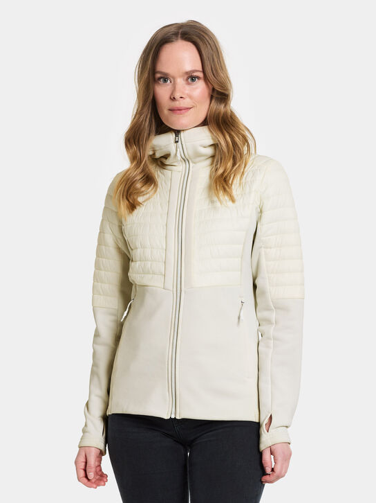 Didriksons Annema Womens Full Zip: Shell White