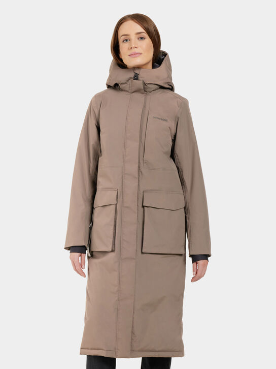 Didriksons Leya Women's Parka: Mocha Brown