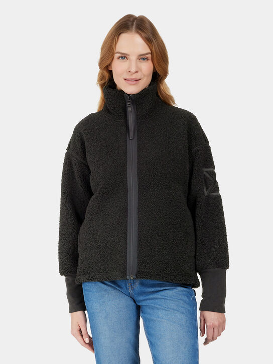 Didriksons Mella Womens Full Zip Fleece: Black