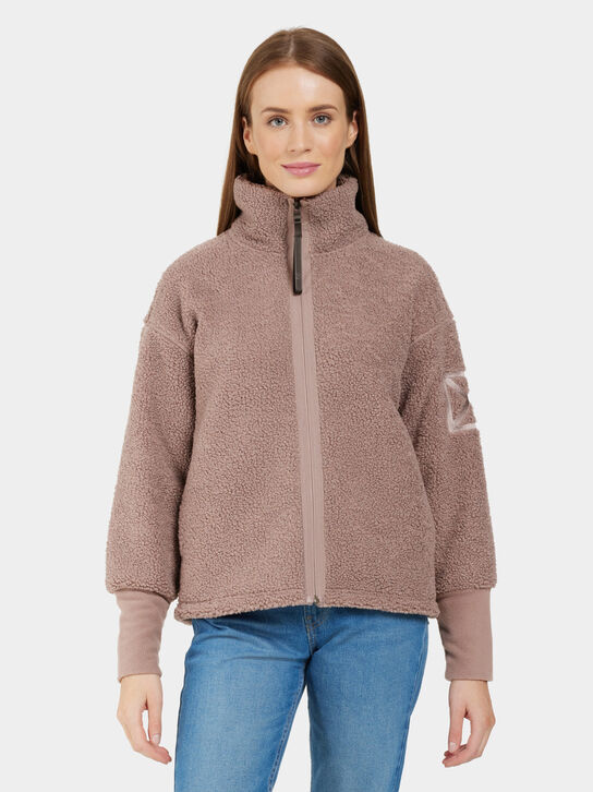 Didriksons Mella Womens Full Zip Fleece: Bark