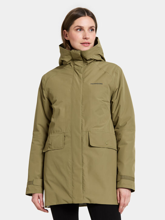 Didriksons Tuva Parka: Olive Green