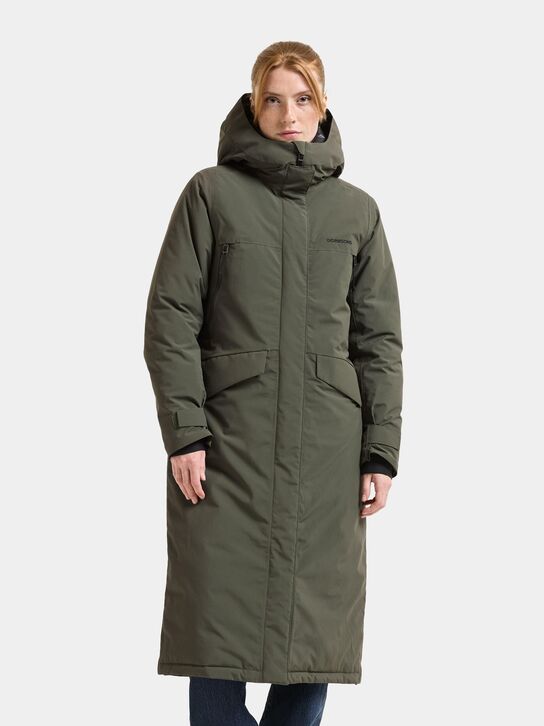 Didriksons Neja Long Parka: Deep Green
