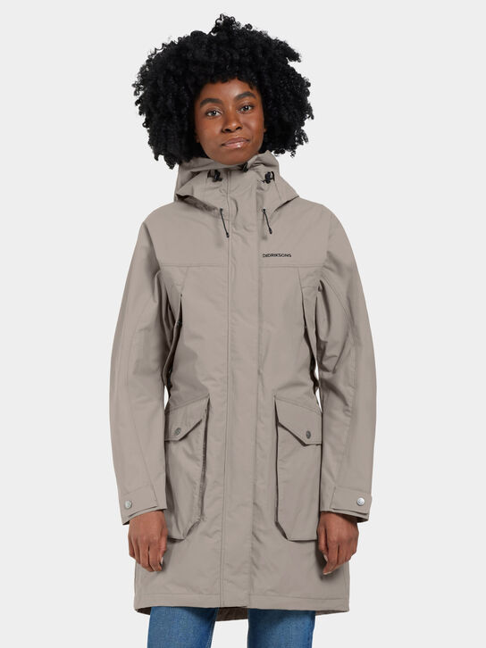 Didriksons Thelma Women's Parka 10: Ash Brown