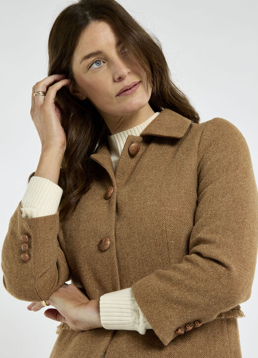 Dubarry Hillside Women's Tweed Jacket: Camel Twill