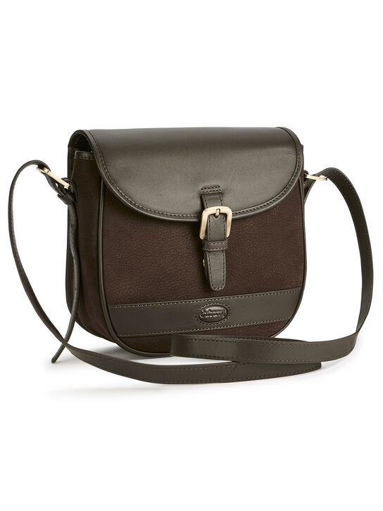 Dubarry Clara Large Leather Saddle Style Bag: Mocha