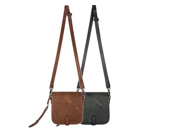 Dubarry Newgrange Leather Shoulder Bag- Black and Walnut