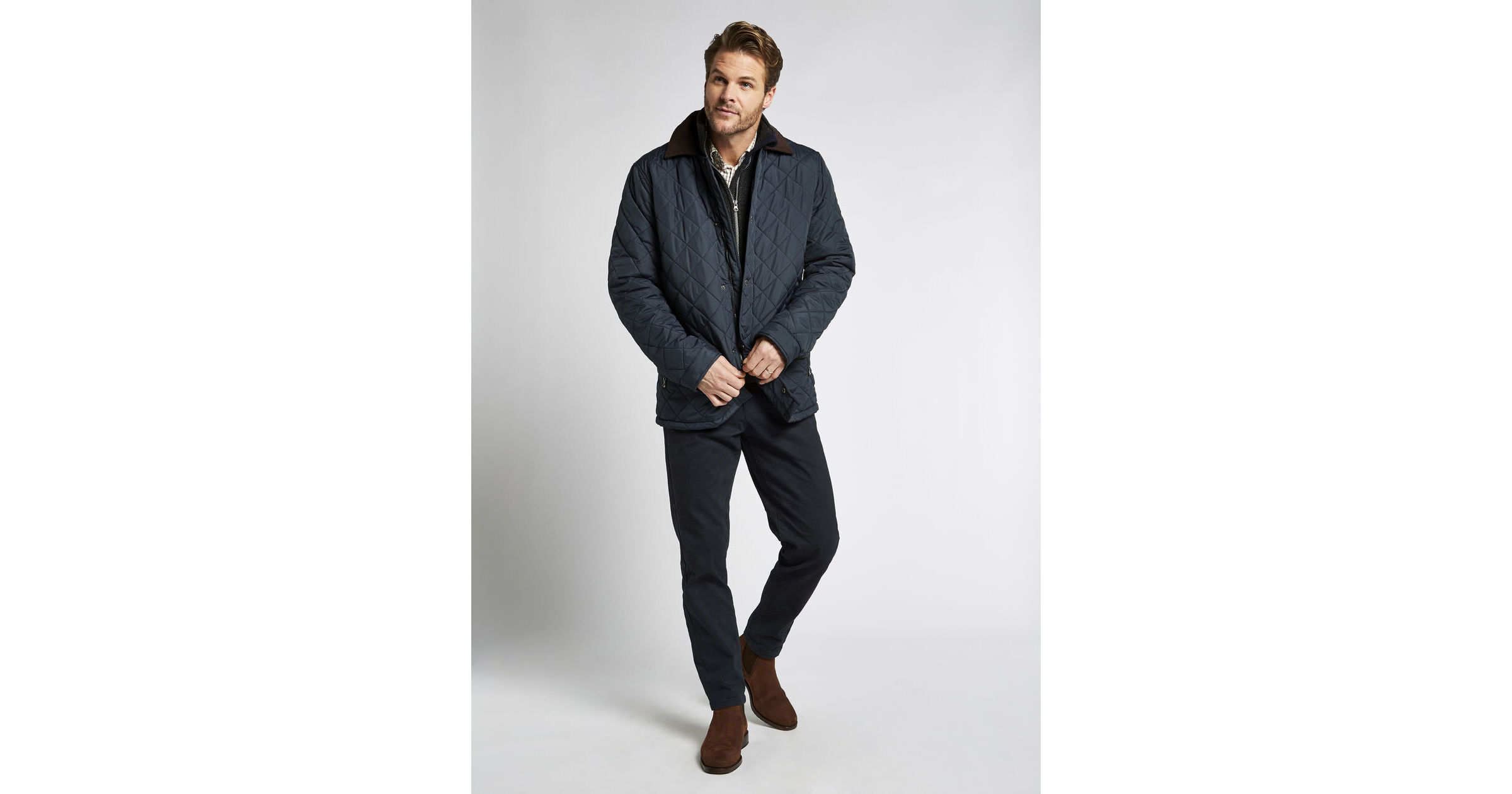 Mountusher Quilted Jacket Navy