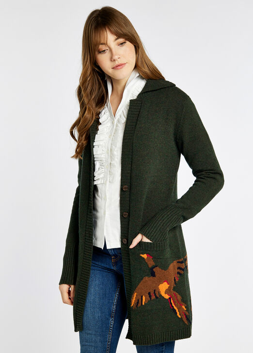 Dubarry Dromore Knitted Cardigan: Olive