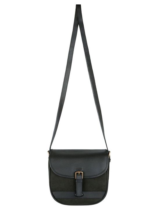 Dubarry Clara Large Leather Saddle Style Bag: Black
