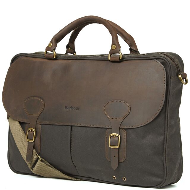 Brabour Wax/Leather Briefcase