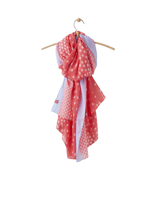 Joules Wensley Lightweight Printed Scarf: Red Boat Geo