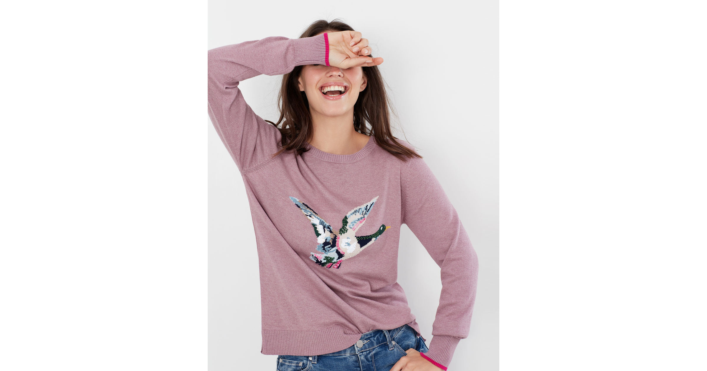 Joules Miranda Luxe Intarsia Crew Neck 
