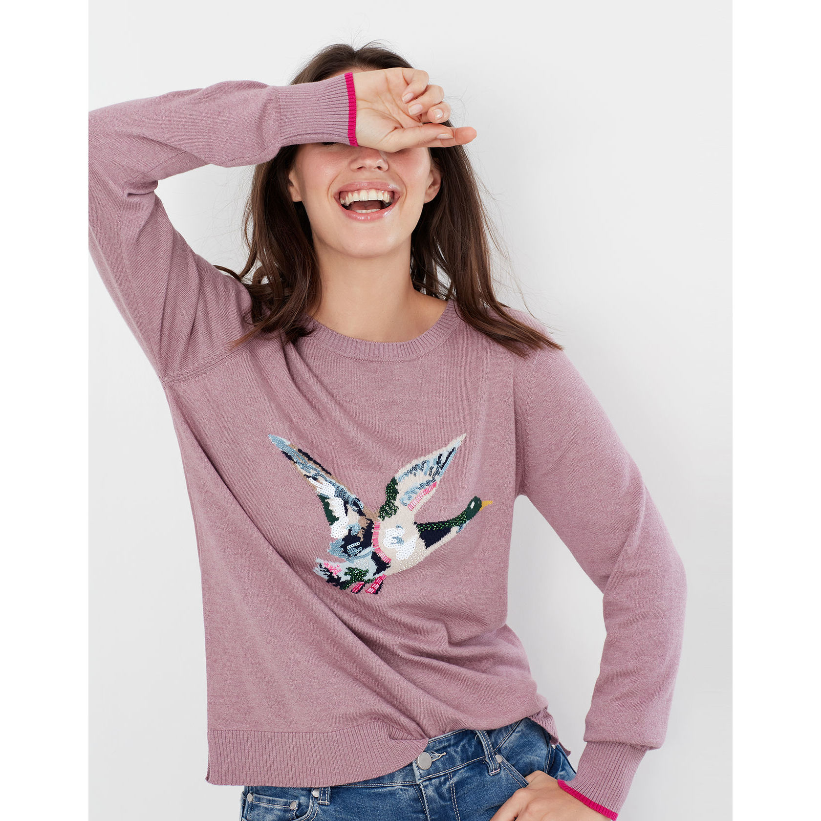 Joules Miranda Luxe Intarsia Crew Neck 