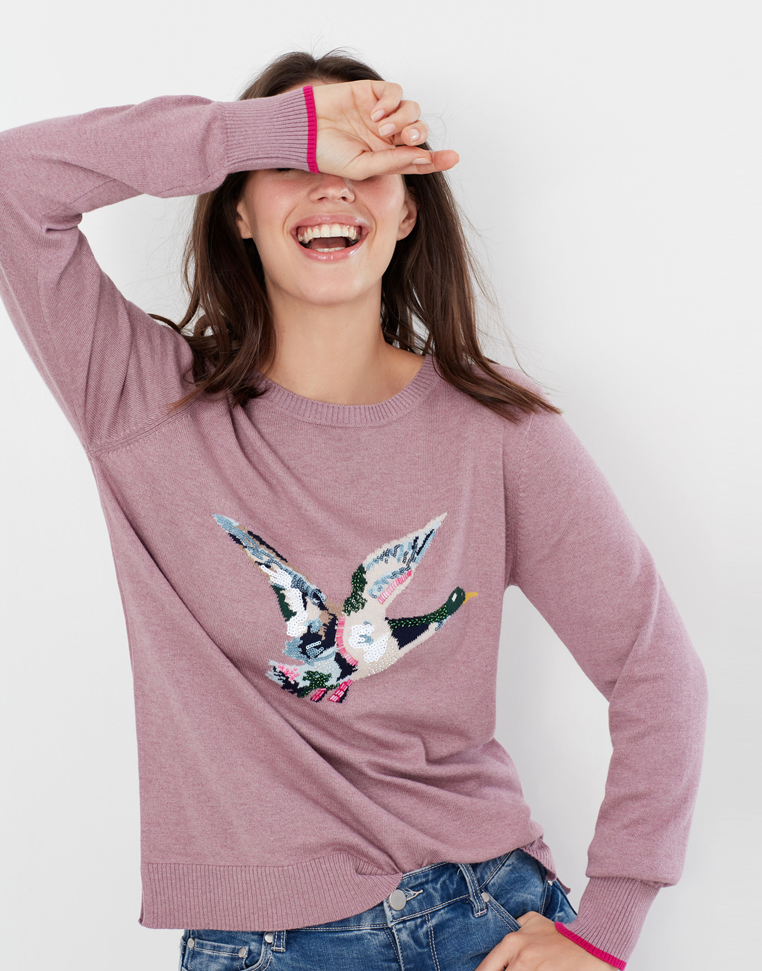 Joules Miranda Luxe Intarsia Crew Neck 