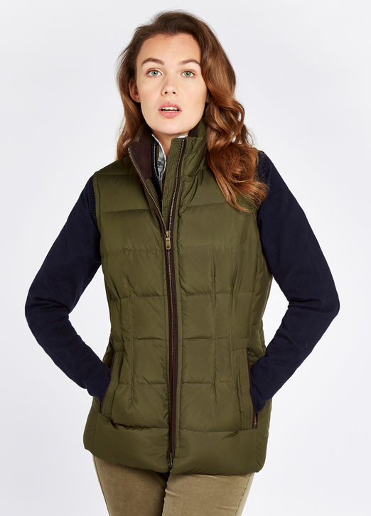 Dubarry Spiddal Gilet: Olive