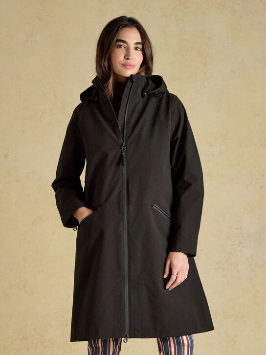 Joules Rainway Waterproof Coat: Black