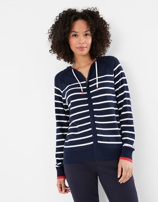 Joules Witham Stripe Hooded Sweatshirt for Her