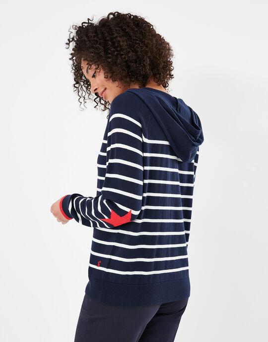 Joules Witham Stripe Hooded Sweatshirt for Her