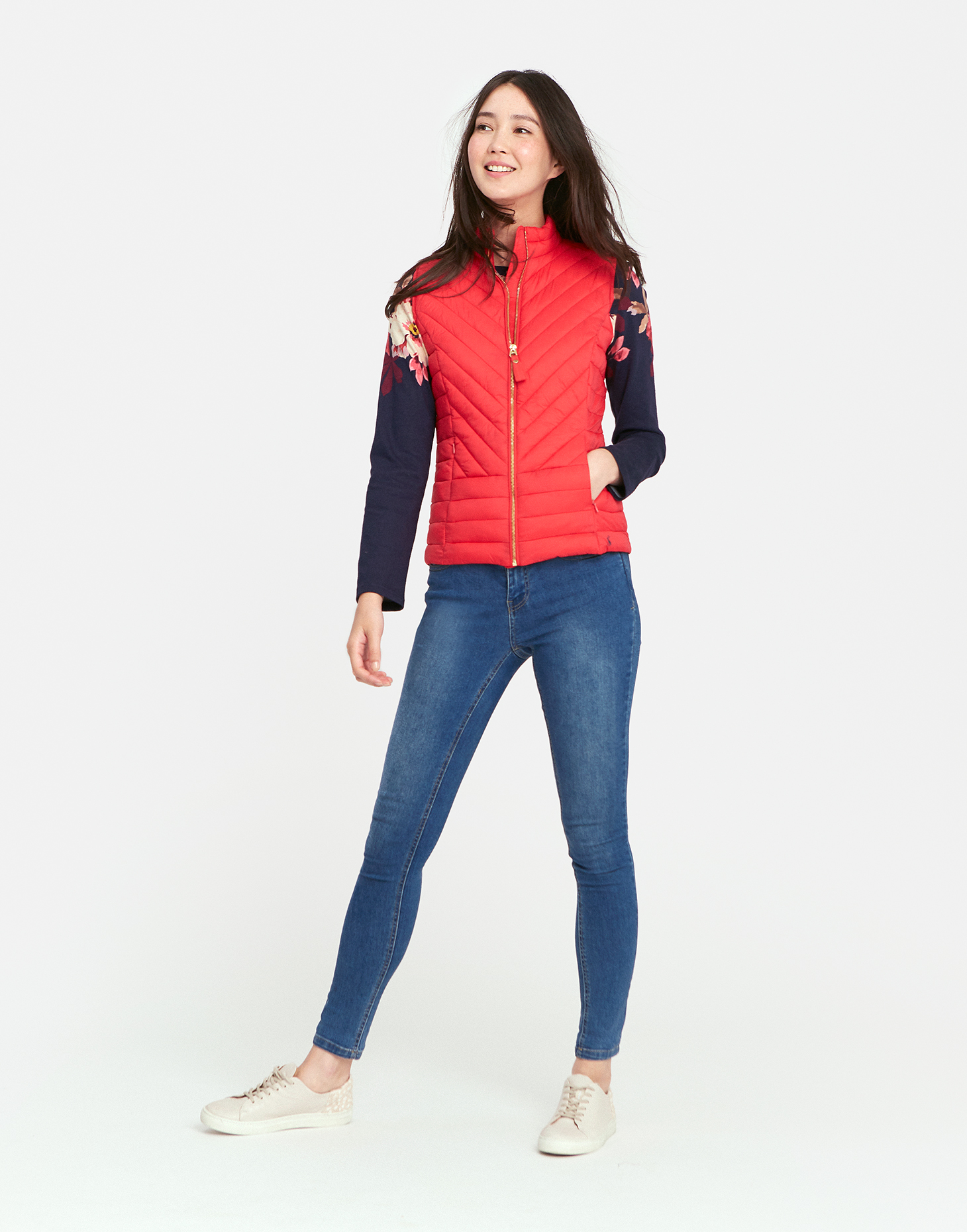 Joules Brindley Chevron Quilted Gilet for Her