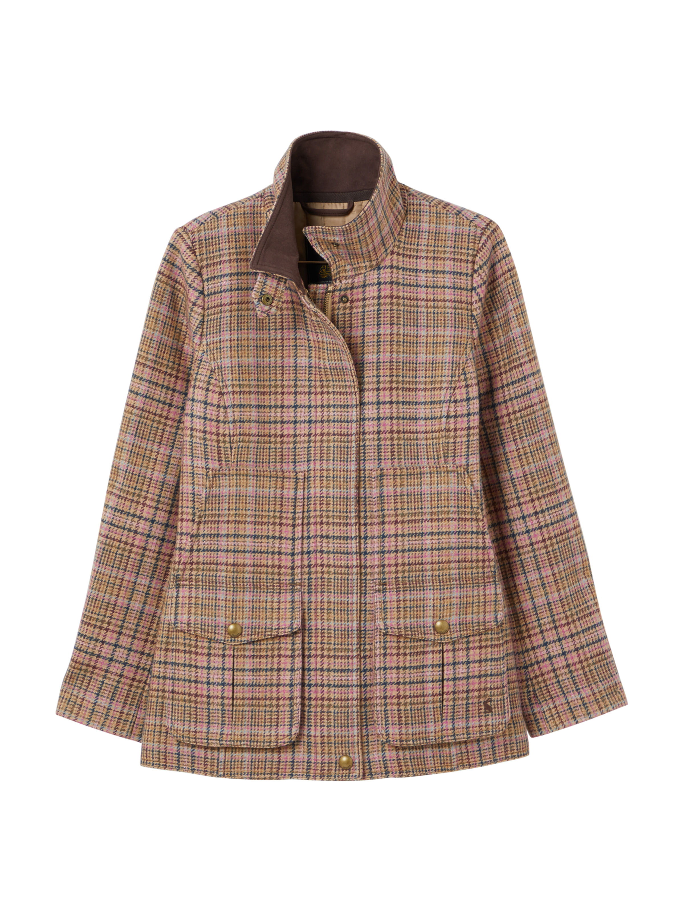 Joules Field Coat: Pink Tweed