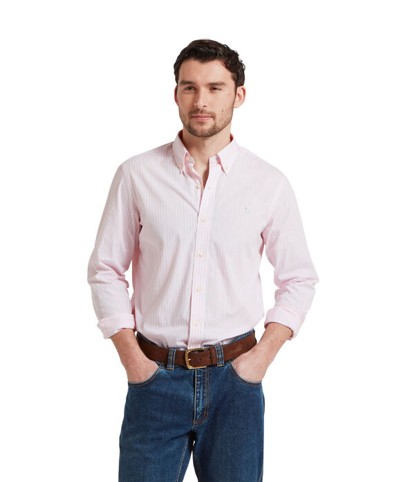 Schoffel Holme Striped Shirt: Mauve Blush