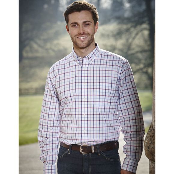 Schoffel Padstow Shirt Pink/Blue Check