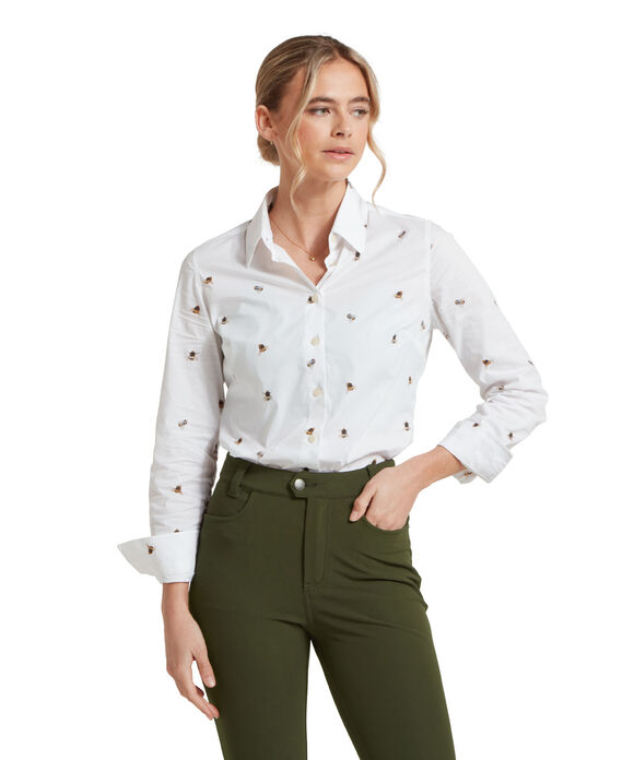 Schoffel Norfolk Shirt: Bee Print