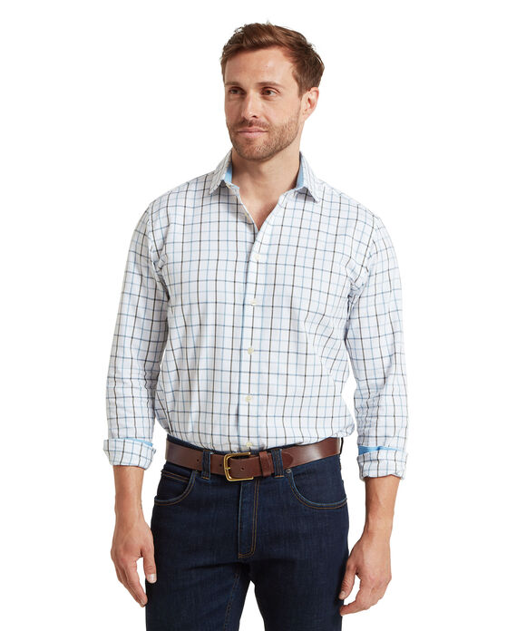Schoffel Baconsthorpe Tailored Shirt: Mountain Blue