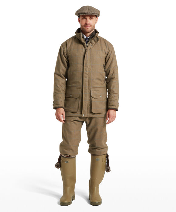 Schoffel Ptarmigan Tweed Classic Coat: Corry Tweed