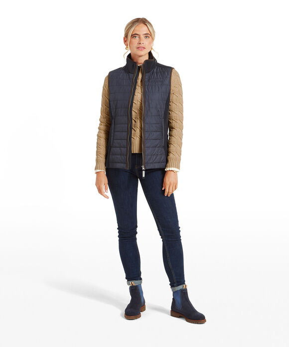 Schoffel Lyndon Hybrid Gilet: Petrol Blue