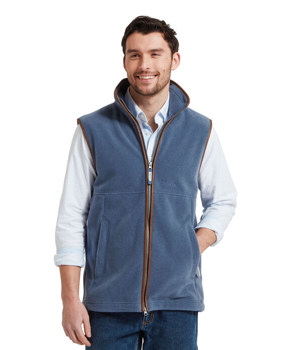 Schoffel Oakham Fleece Gilet: Storm Blue