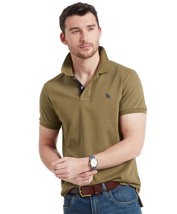 Schoffel St Ives Jersey Polo Shirt: Dark Khaki