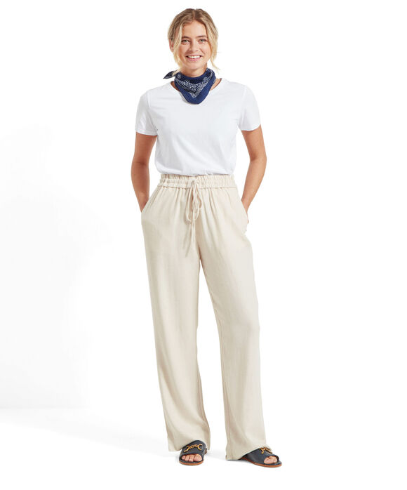 Schoffel Daphne Linen Trousers: Oat
