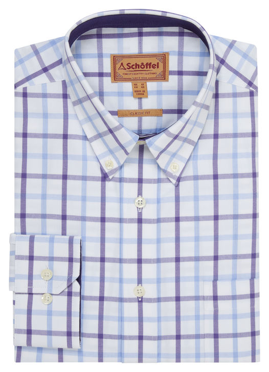 Schoffel Brancaster Shirt: Bramble Check