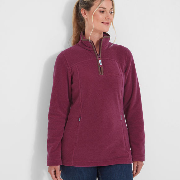 Schoffel Tilton 1/4 Zip Fleece: Mulberry