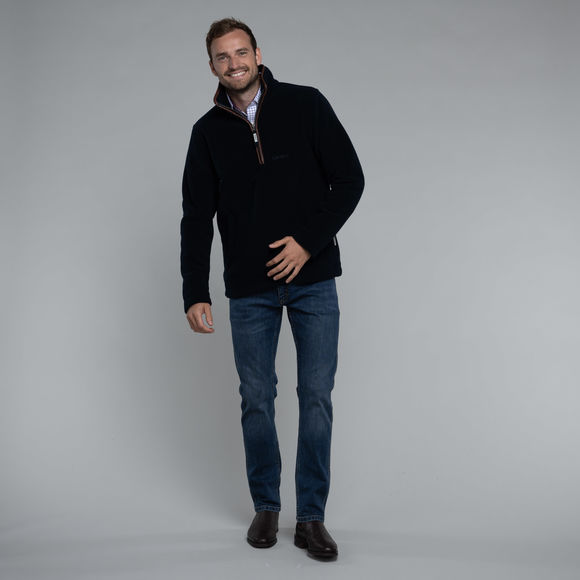 Schoffel Berkeley 1/4 Zip Fleece: Navy